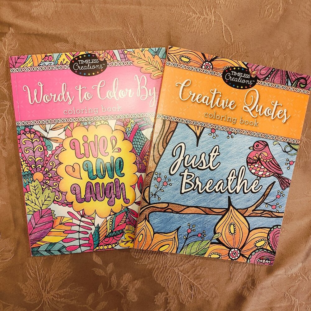Cra-Z-Art Timeless Creations Coloring Book Bundle, Paperback, EUC!